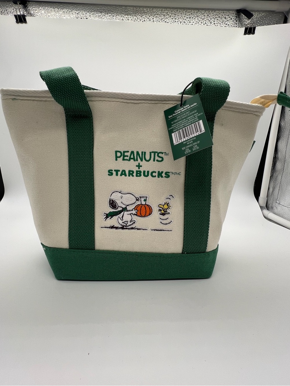 Starbucks + Peanuts Mini Canvas Tote Bag 2026